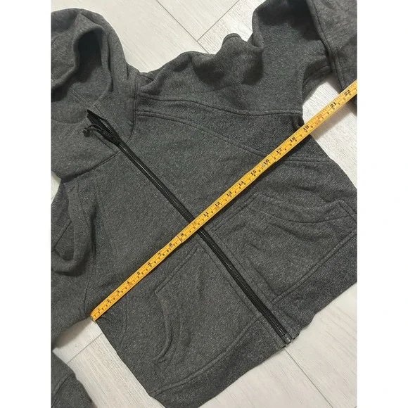 Lululemon Scuba Oversized Hoodie Full Zip Sz XS / S Heathered Speckled Black